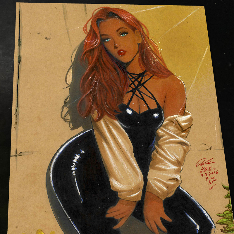 Mary Jane Watson Art Print Signed 8.5x11 | Art by Keyeske