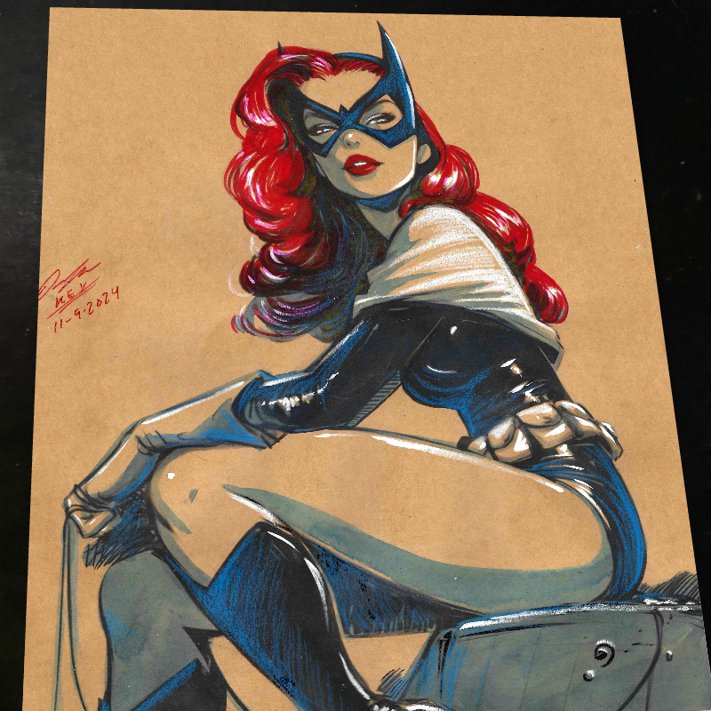 Batgirl Art Print Signed 8.5x11 | Art by Keyeske