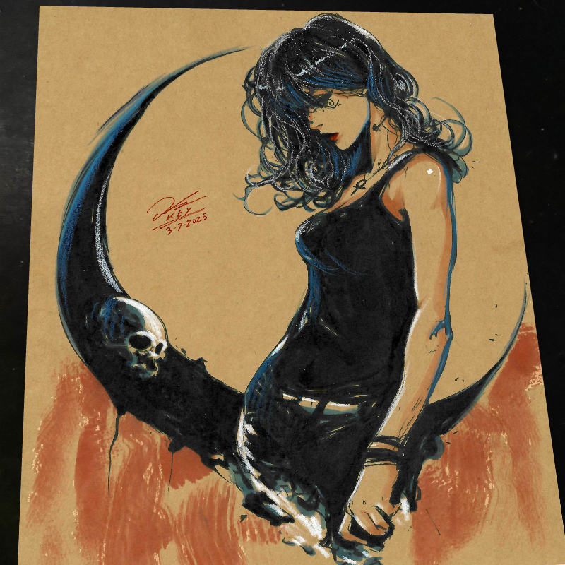 Death of the Endless Art Print Signed 8.5x11 | Art by Keyeske