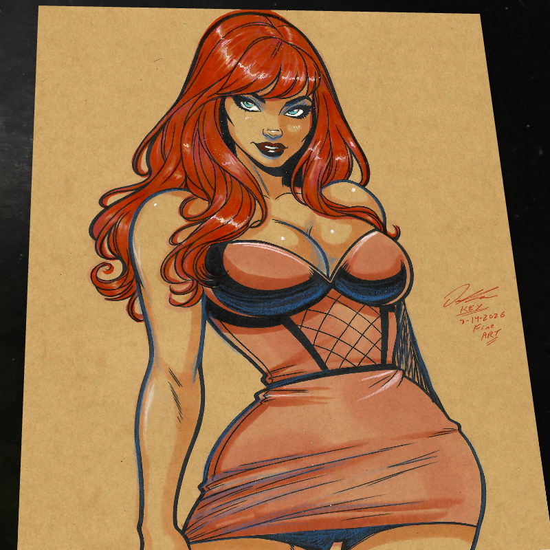 Mary Jane Watson Art Print Signed 8.5x11 | Art by Keyeske