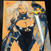 Lady Death Art Print Signed 8.5x11 | Art by Keyeske