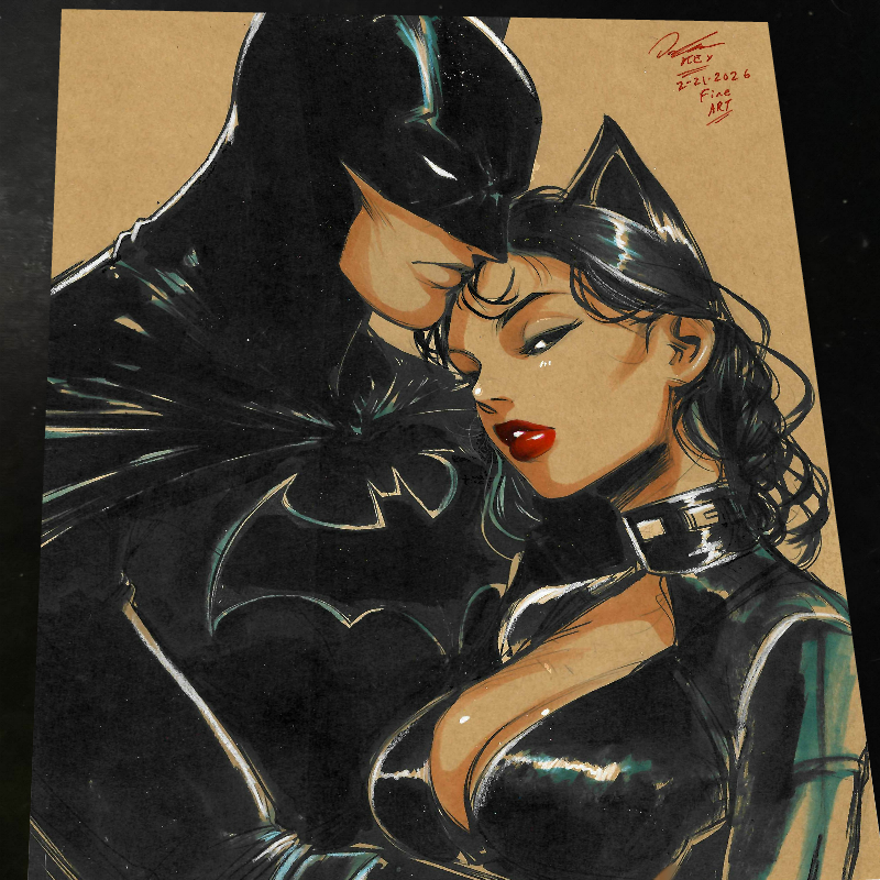 Batman Art Print Signed 8.5x11 | Art by Keyeske