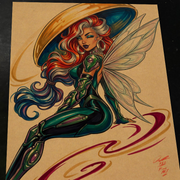 Fairy Original Art Print Signed 8.5x11 | Art by Keyeske