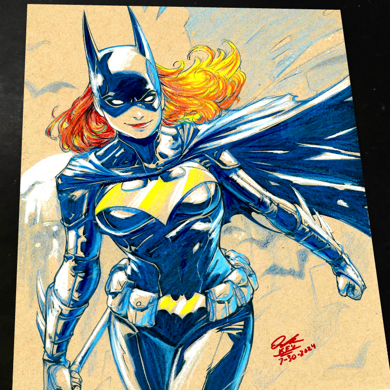 Batgirl Art Print Signed 8.5x11 | Art by Keyeske