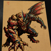 Monster Original Art Print Signed 8.5x11 | Art by Keyeske