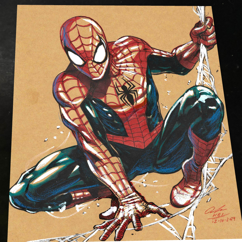 Spider-Man Art Print Signed 8.5x11 | Art by Keyeske