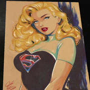 Supergirl DC Art Print Signed 8.5x11 | Art by Keyeske