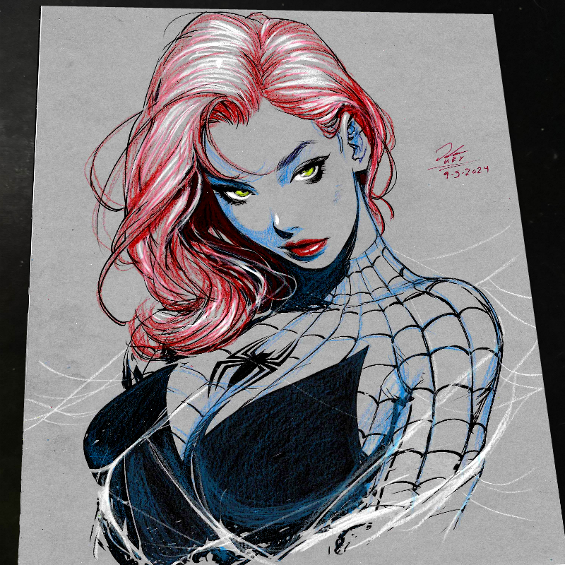 Mary Jane Watson Art Print Signed 8.5x11 | Art by Keyeske