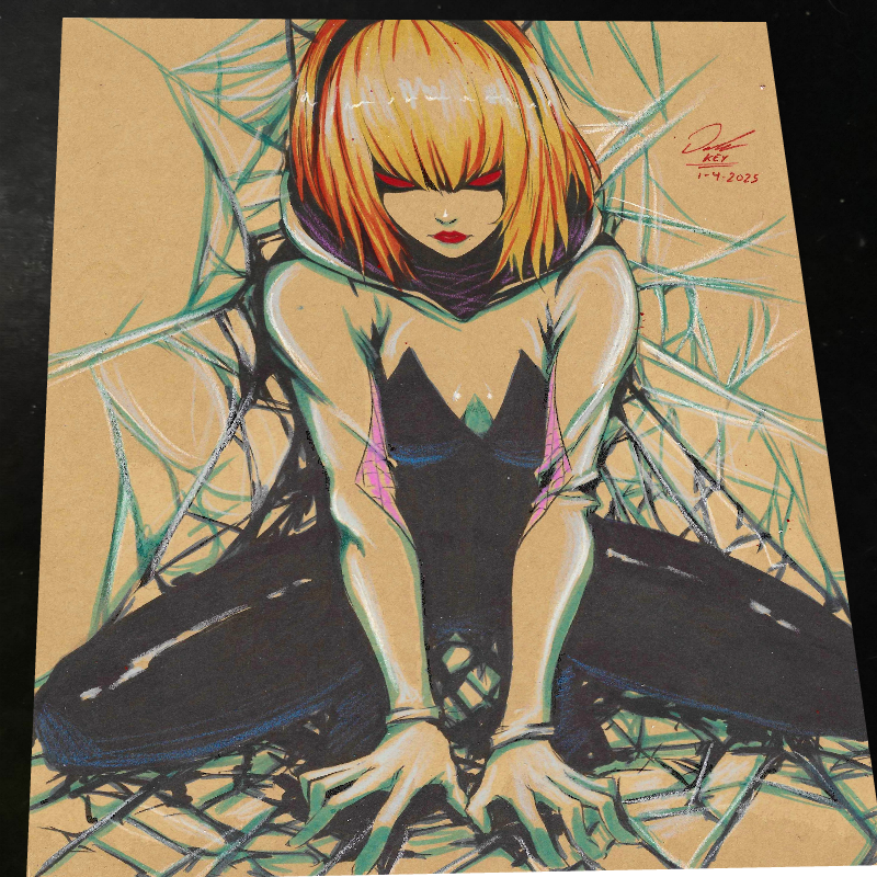 Gwen Stacy Art Print Signed 8.5x11 | Art by Keyeske