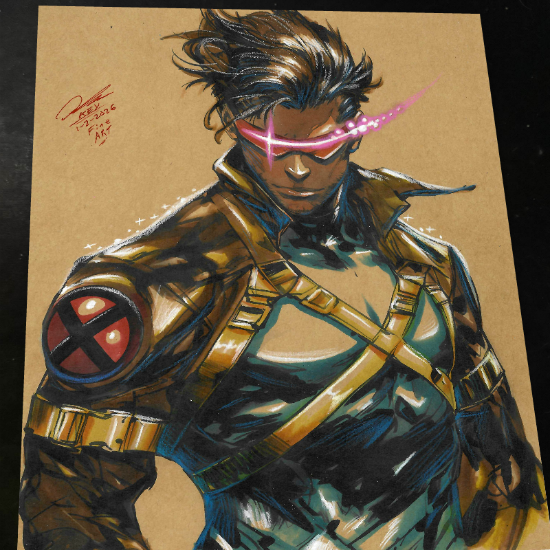 Cyclops X-Men Art Print Signed 8.5x11 | Art by Keyeske
