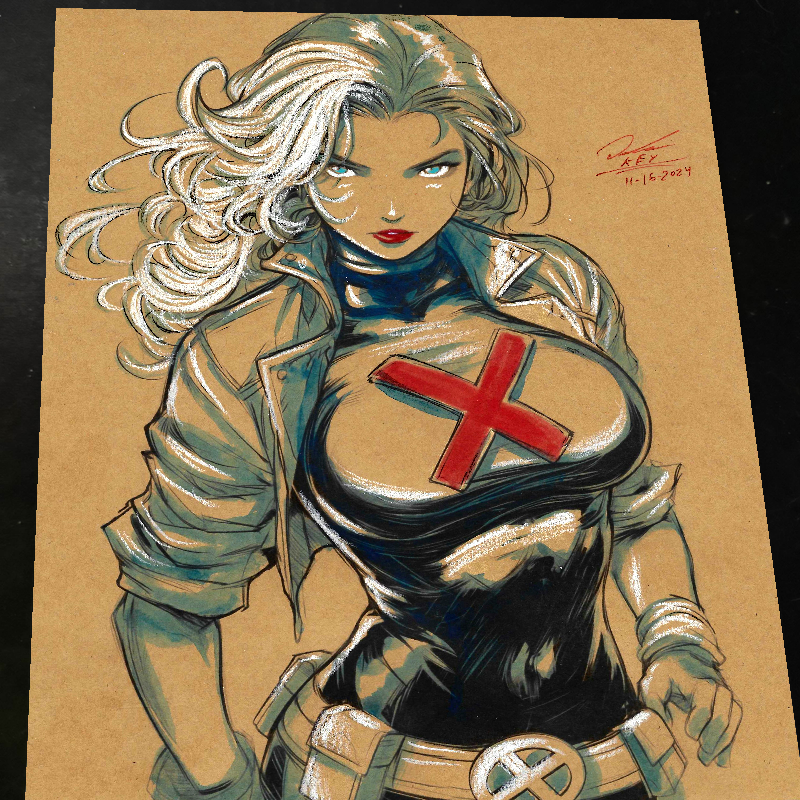 Rogue X-Men Art Print Signed 8.5x11 | Art by Keyeske