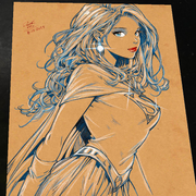 Supergirl DC Art Print Signed 8.5x11 | Art by Keyeske