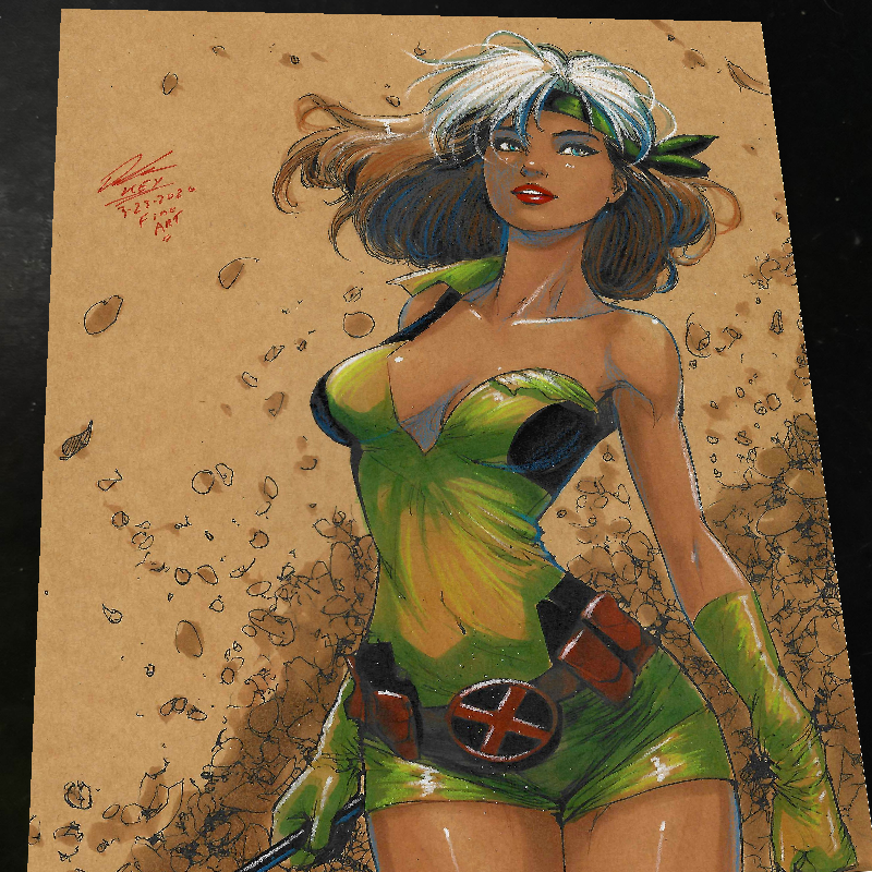 Rogue X-Men Art Print Signed 8.5x11 | Art by Keyeske