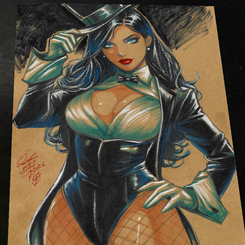 Zatanna Art Print Signed 8.5x11 | Art by Keyeske