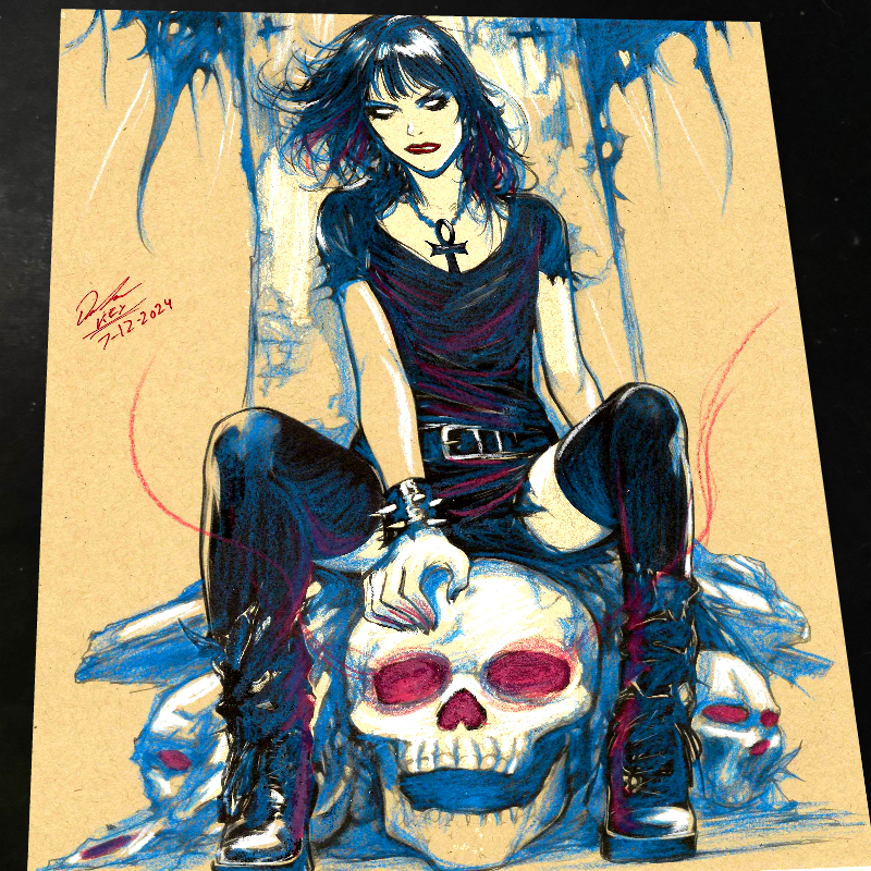 Death of the Endless Art Print Signed 8.5x11 | Art by Keyeske