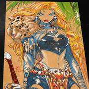 Jungle Girl Art Print Signed 8.5x11 | Art by Keyeske