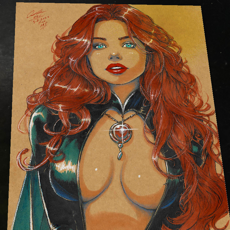 Goblin Queen X-Men Art Print Signed 8.5x11 | Art by Keyeske