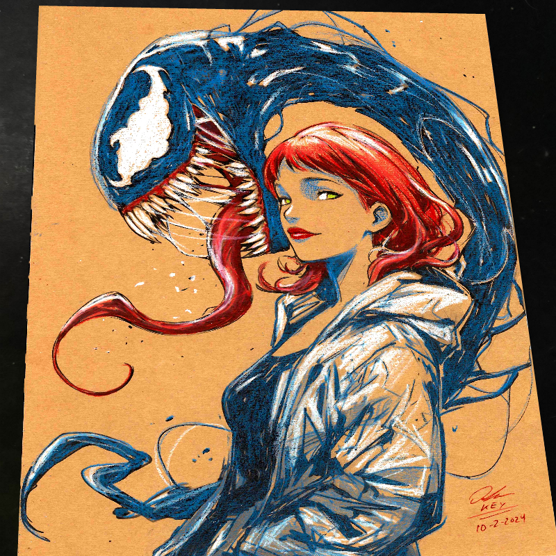 Mary Jane Watson Art Print Signed 8.5x11 | Art by Keyeske