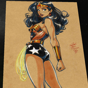 Wonder Woman Art Print Signed 8.5x11 | Art by Keyeske