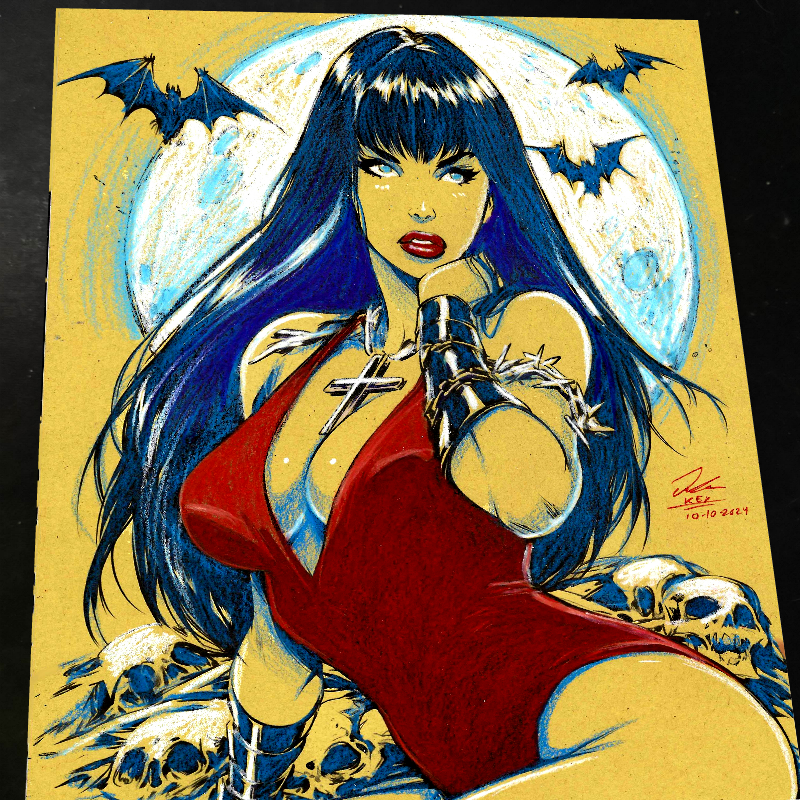 Vampirella Art Print Signed 8.5x11 Art by Keyeske