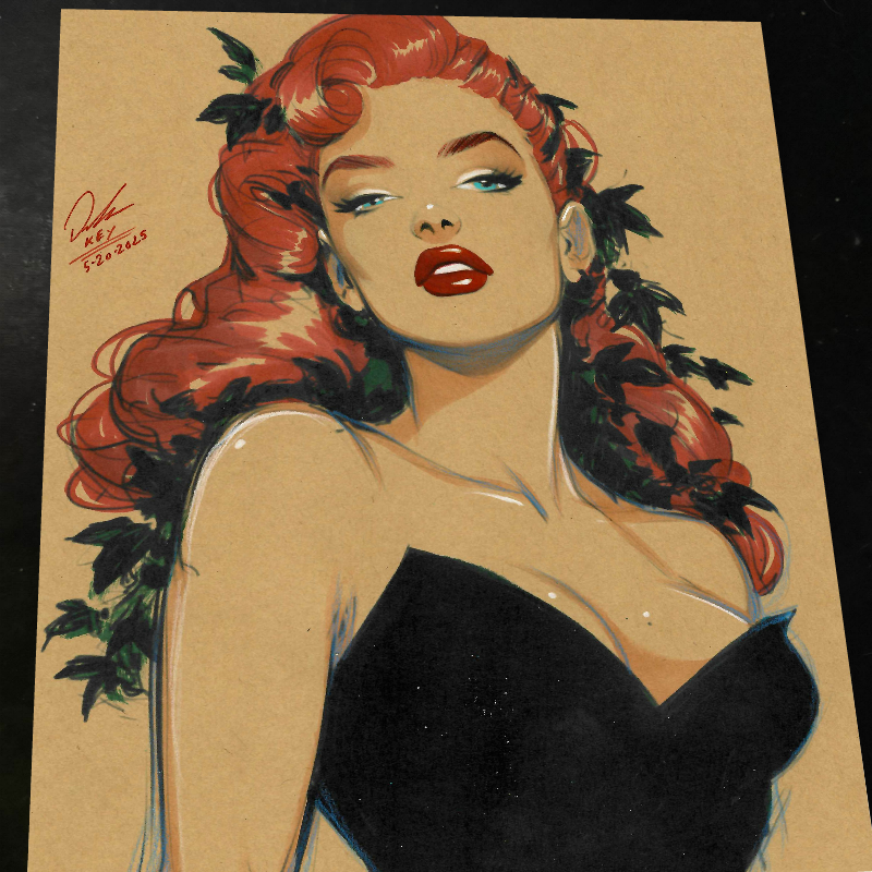 Poison Ivy Art Print Signed 8.5x11 | Art by Keyeske