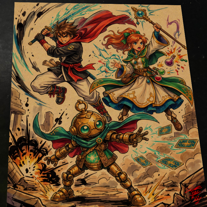 Hidden Secrets of Magica Original Art Print Signed 8.5x11 | Art by Keyeske