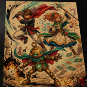 Hidden Secrets of Magica Original Art Print Signed 8.5x11 | Art by Keyeske