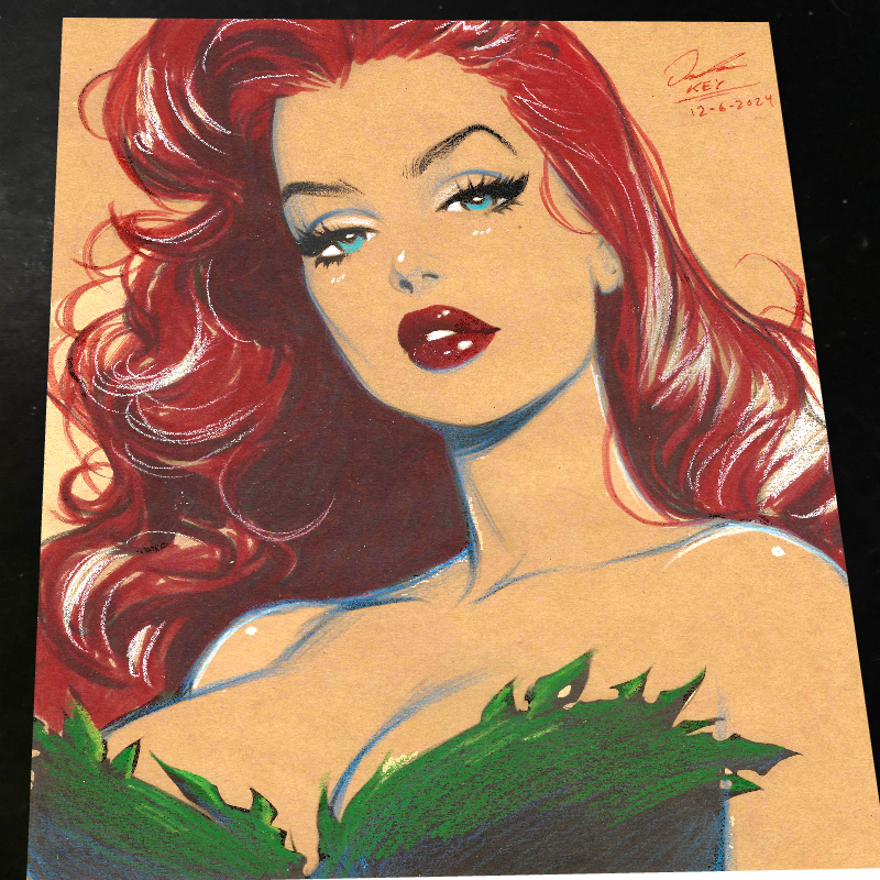Poison Ivy Art Print Signed 8.5x11 | Art by Keyeske