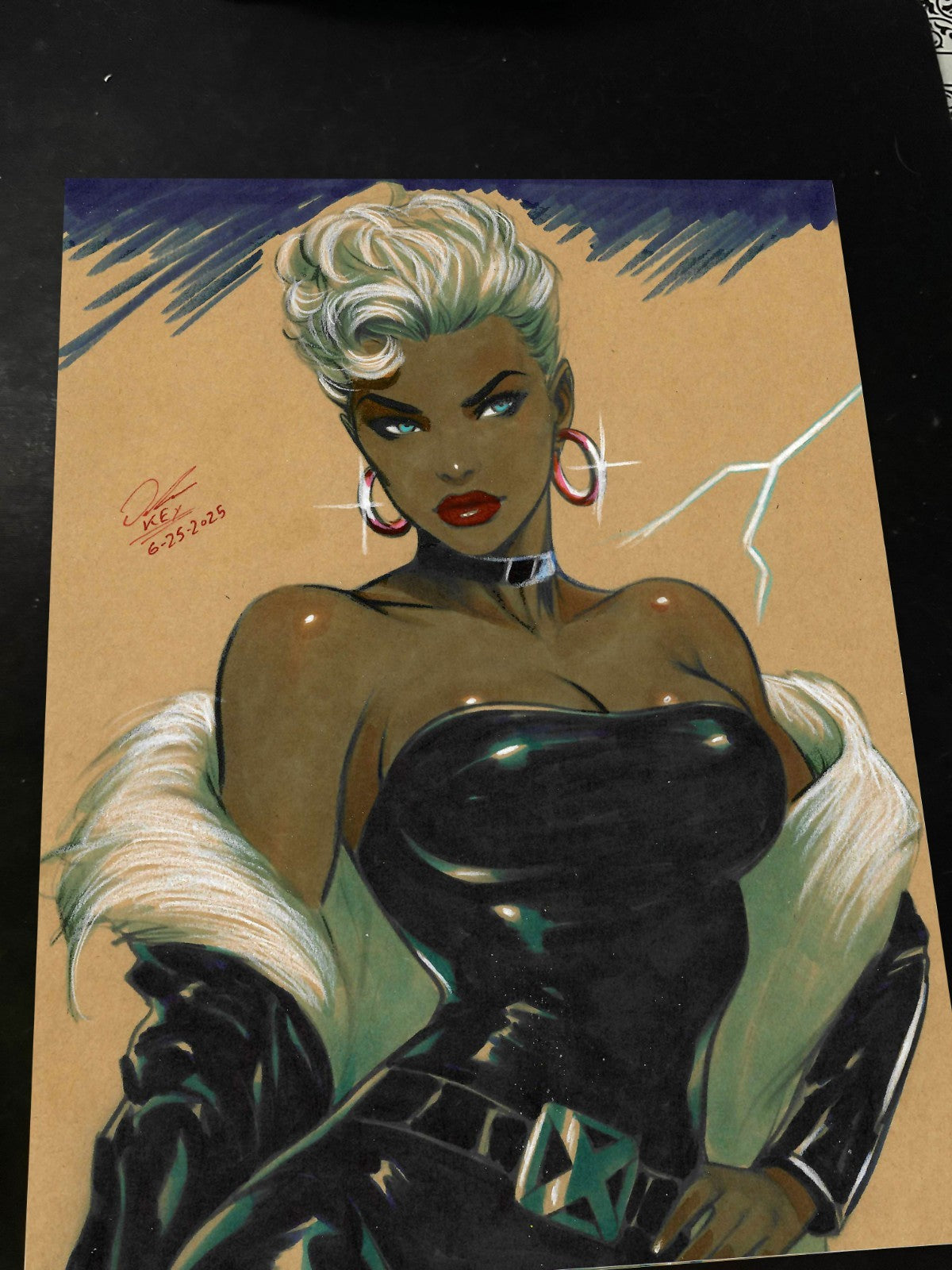 Storm X-Men Art Print Signed 8.5x11 | Art by Keyeske