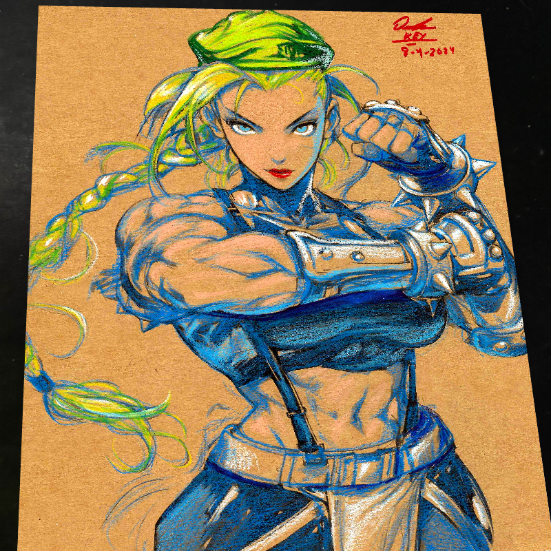 Cammy Street Fighter Art Print Signed 8.5x11 | Art by Keyeske