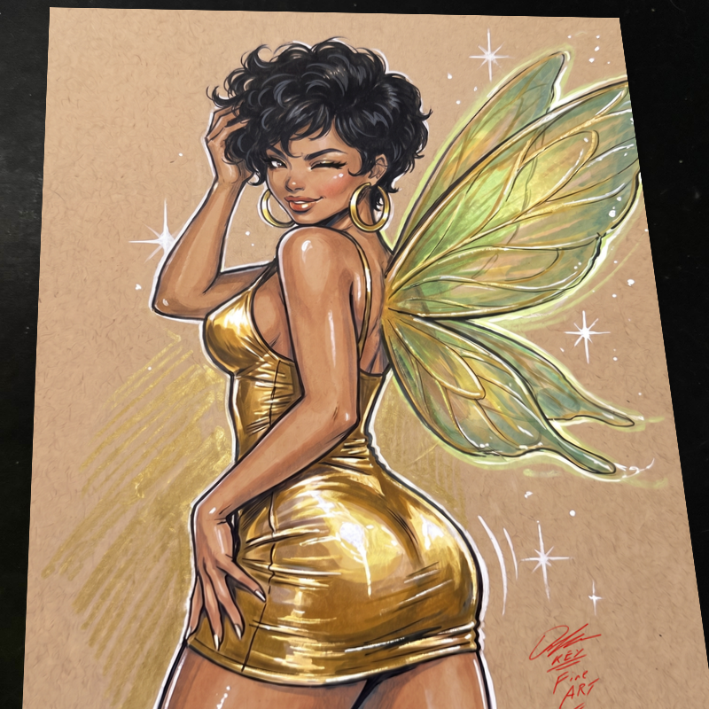 Fairy Original Art Print Signed 8.5x11 | Art by Keyeske