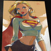 Supergirl DC Art Print Signed 8.5x11 | Art by Keyeske