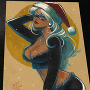 Black Cat - Marvel art print by Keyeske