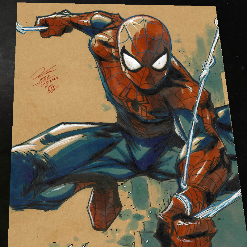 Spider-Man Art Print Signed 8.5x11 | Art by Keyeske