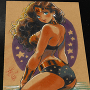 Wonder Woman Art Print Signed 8.5x11 | Art by Keyeske