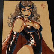 Scarlet Witch Art Print Signed 8.5x11 | Art by Keyeske