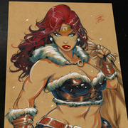 Red Sonja Art Print Signed 8.5x11 | Art by Keyeske