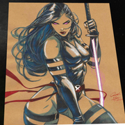 Psylocke - Marvel art print by Keyeske