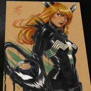 Gwen Stacy x Venom Art Print Signed 8.5x11 | Art by Keyeske