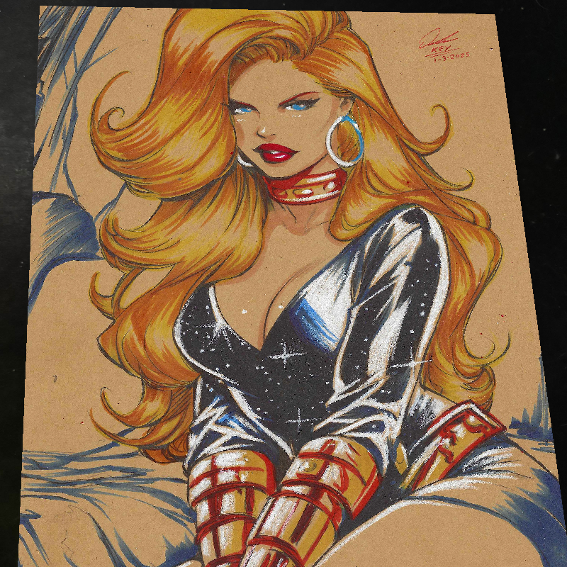 Dazzler X-Men Marvel Art Print Signed 8.5x11 | Art by Keyeske