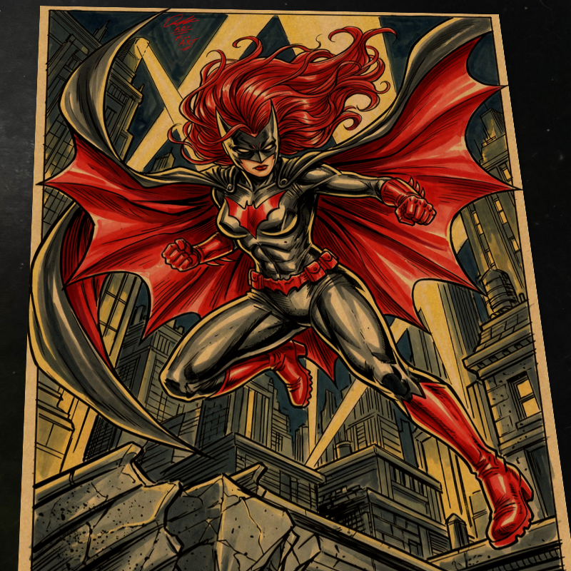 Batwoman DC Art Print Signed 8.5x11 | Art by Keyeske