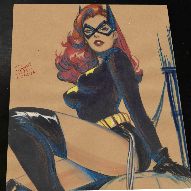 Batgirl Art Print Signed 8.5x11 | Art by Keyeske