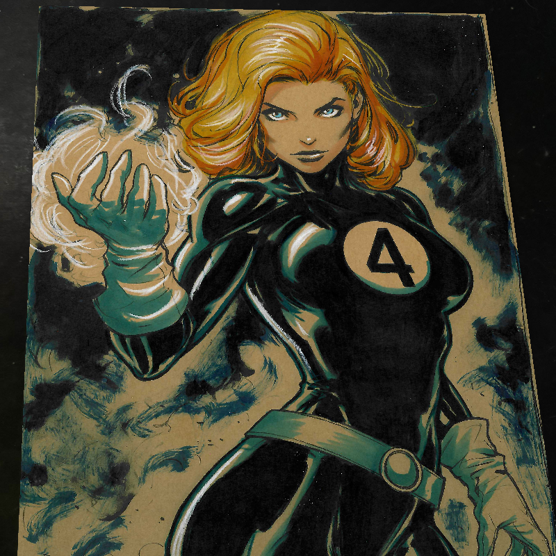 Sue Storm Fantastic 4 Art Print Signed 8.5x11 | Art by Keyeske