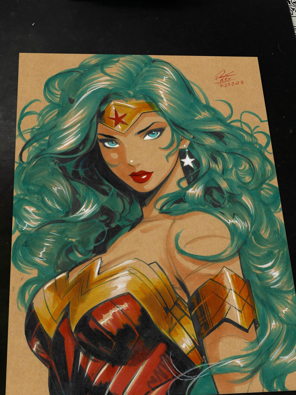 Wonder Woman Art Print Signed 8.5x11 | Art by Keyeske