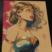 Wonder Woman Art Print Signed 8.5x11 | Art by Keyeske