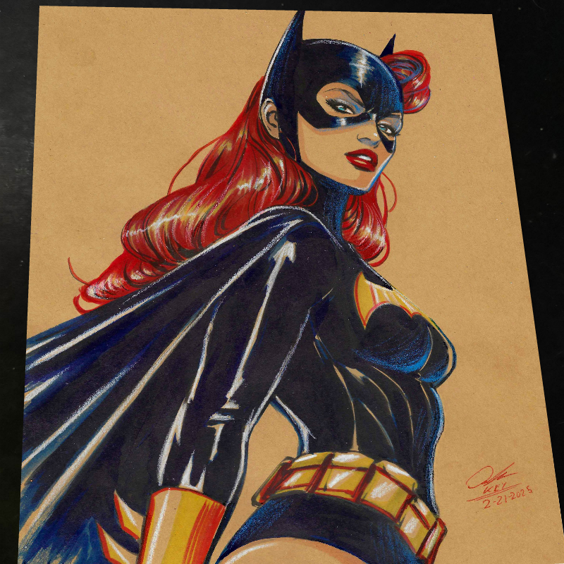 Batgirl Art Print Signed 8.5x11 | Art by Keyeske