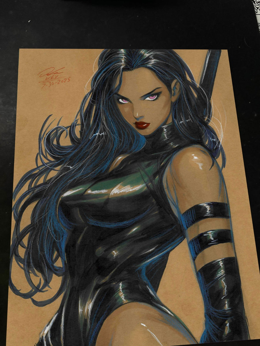 Psylocke - Marvel art print by Keyeske