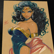 Wonder Woman Art Print Signed 8.5x11 | Art by Keyeske