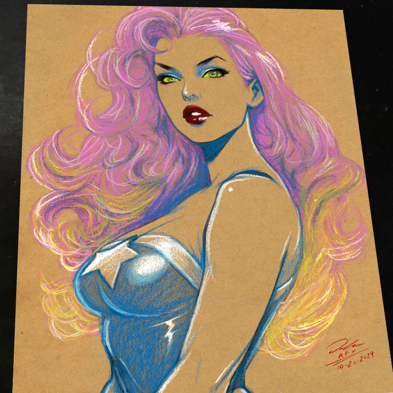 Starfire - DC Comics art print by Keyeske