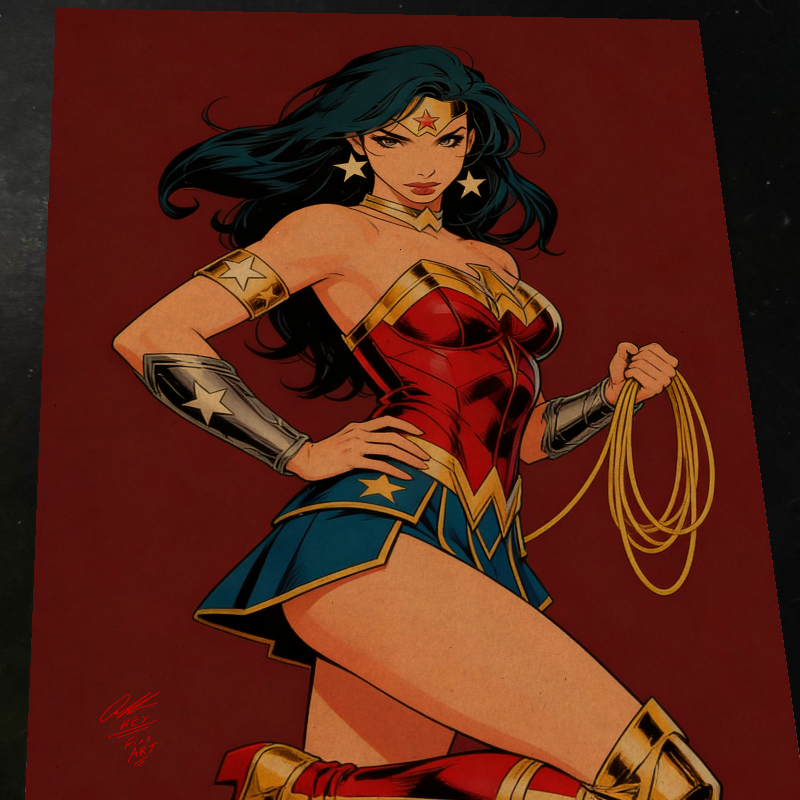 Wonder Woman art print by Keyeske